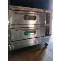烧饼店双层烤箱 烤盘驾车 不锈钢操作台 燃气炸锅等设备转让
