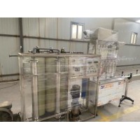 六头半自动罐装机4米长钢制输送带气泵玻璃水防冻液全套设备出售