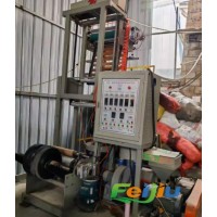 出售浙江瑞安机械吹膜机2台 单通道制袋机 双通道制袋机 30千瓦造粒机等设备