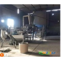 出售PVC商标纸破碎清洗磨粉整套设备 大型塑料破碎机 全自动塑料磨粉机 塑料脱水机