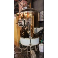 出售一拖三500升糖化罐 发酵罐 板式换热器 麦芽粉碎机