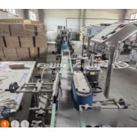 转让玻璃水生产线一条 洗衣液生产线一条 净化水软化水 一吨罐 玻璃水缩封膜机 双面贴标机