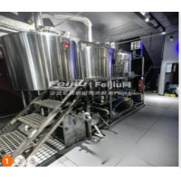 转让啤酒酿造设备 1吨3器糖化设备 糖化锅 过滤锅 煮沸旋沉锅 6个1吨发酵罐 1.5吨冷媒罐 1.2吨冷水罐